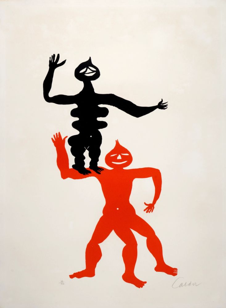Litografia Calder - The Acrobats, c. 1975 - Hand-signed