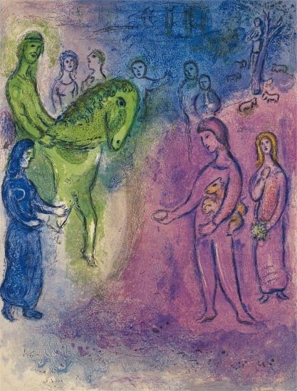 Litografia Chagall - The Arrival of Dionysophane