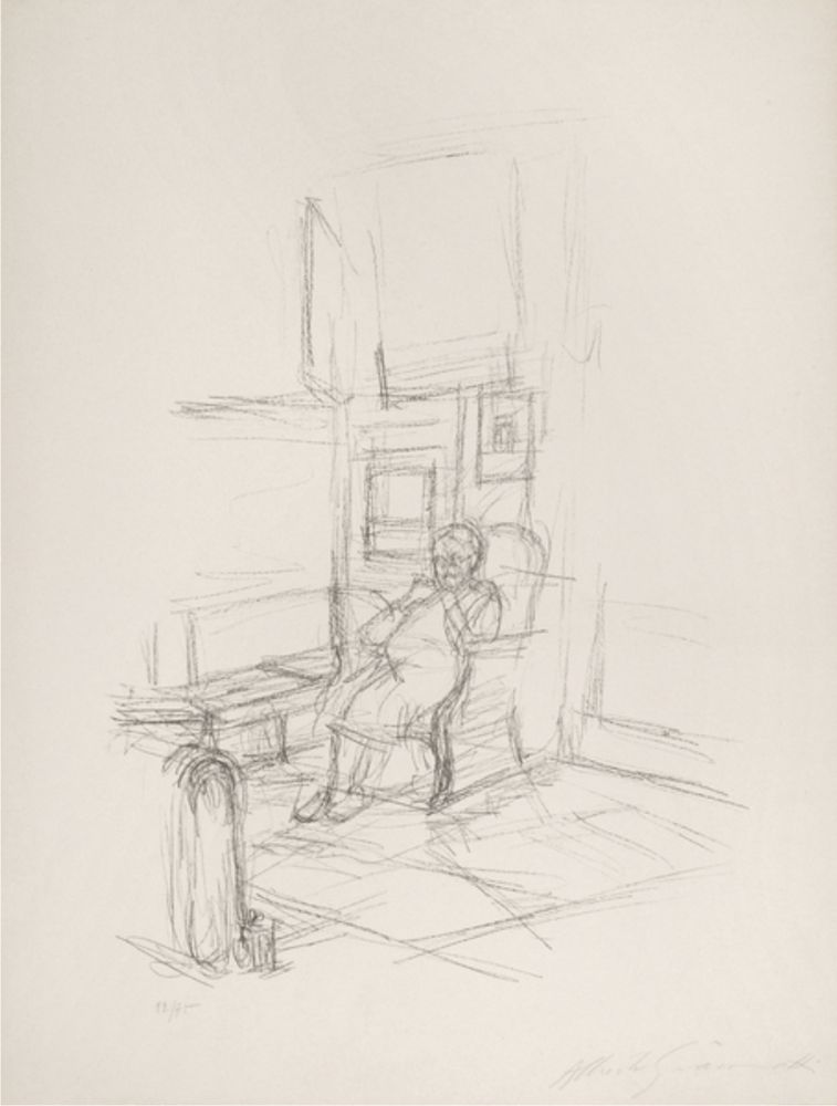 Litografia Giacometti - The artist's mother sitting in front of the stove