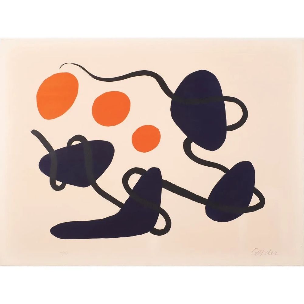 Litografia Calder - The Black Line