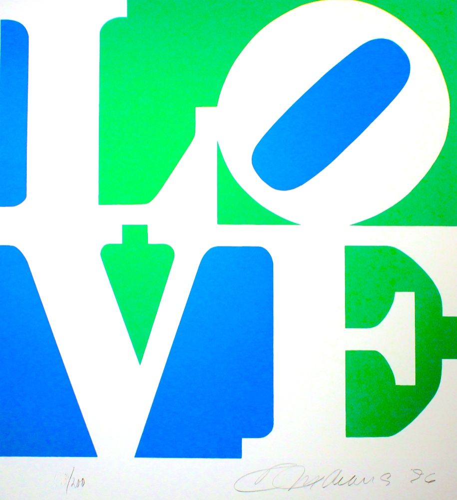 Litografia Indiana - The Book of Love #8 (green/blue)