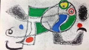 Litografia Miró - The dreamer