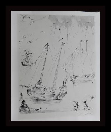 Litografia Dali - The Fisherman
