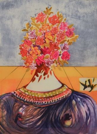 Litografia Dali - The Flowering of Inspiration (Gala en flours)