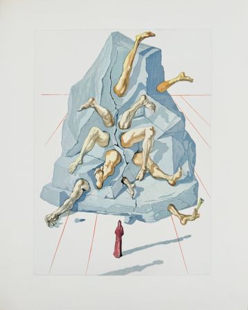 Incisione Su Legno Dali - The Inferno, Canto 19 - The Simonists