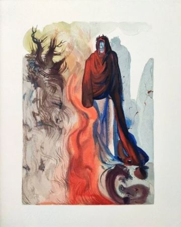 Incisione Su Legno Dali - The Inferno, Canto 34 - Apparition de Dite