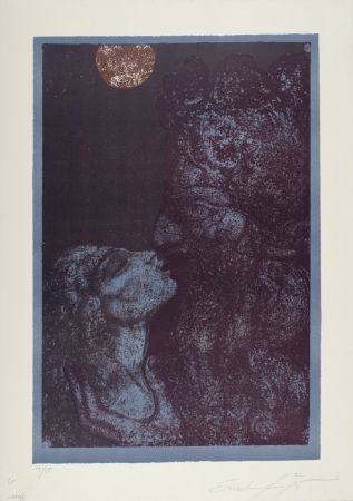 Litografia Fuchs - The Kiss, Samson and Delilah, 1967 - Hand-signed