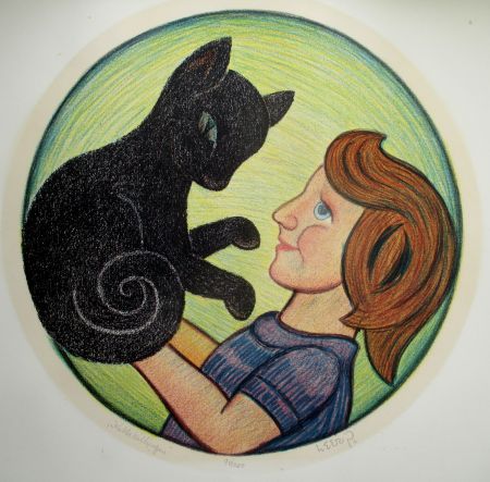 Litografia Heerup - The Kitten