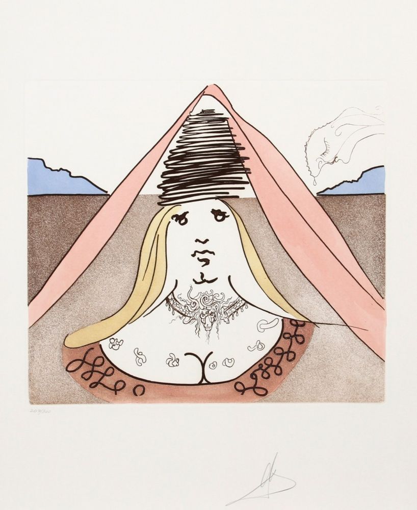 Incisione Dali - The Lady Dulcinea from Historia de Don Quichotte de la Mancha