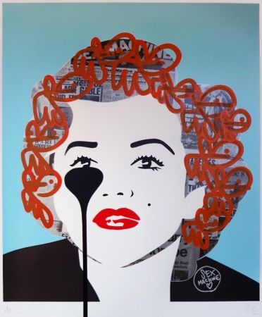 Serigrafia Pure Evil - The last Marilyn (orange fizz)