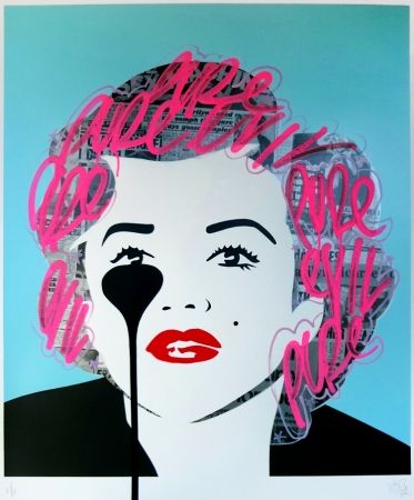 Serigrafia Pure Evil - The last Marilyn (pink tags)