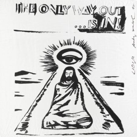 Serigrafia Warhol - The Only Way Out is In (FS IIIA.55) (Silk Scarf) 