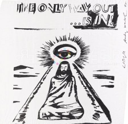 Serigrafia Warhol - The Only Way Out is In (FS IIIA.55) (Silk Scarf) 