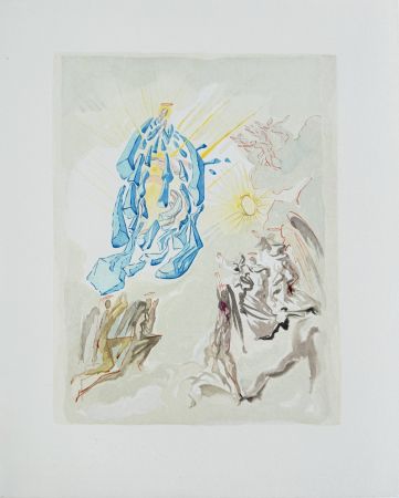 Incisione Su Legno Dali - The Paradise, Canto 26 - Dante Recovers his Sight