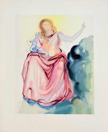 Incisione Su Legno Dali - The Paradise, Canto 4 - Beatrice