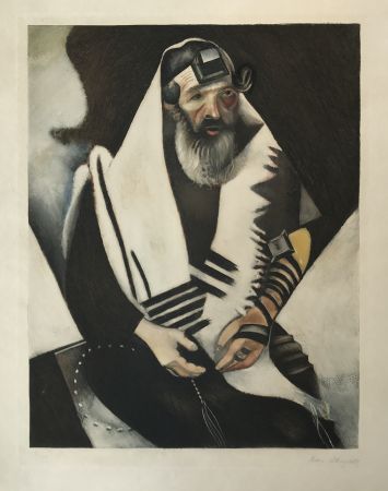 Acquaforte E Acquatinta Chagall - The Praying Jew (Rabbi of Vitebsk)