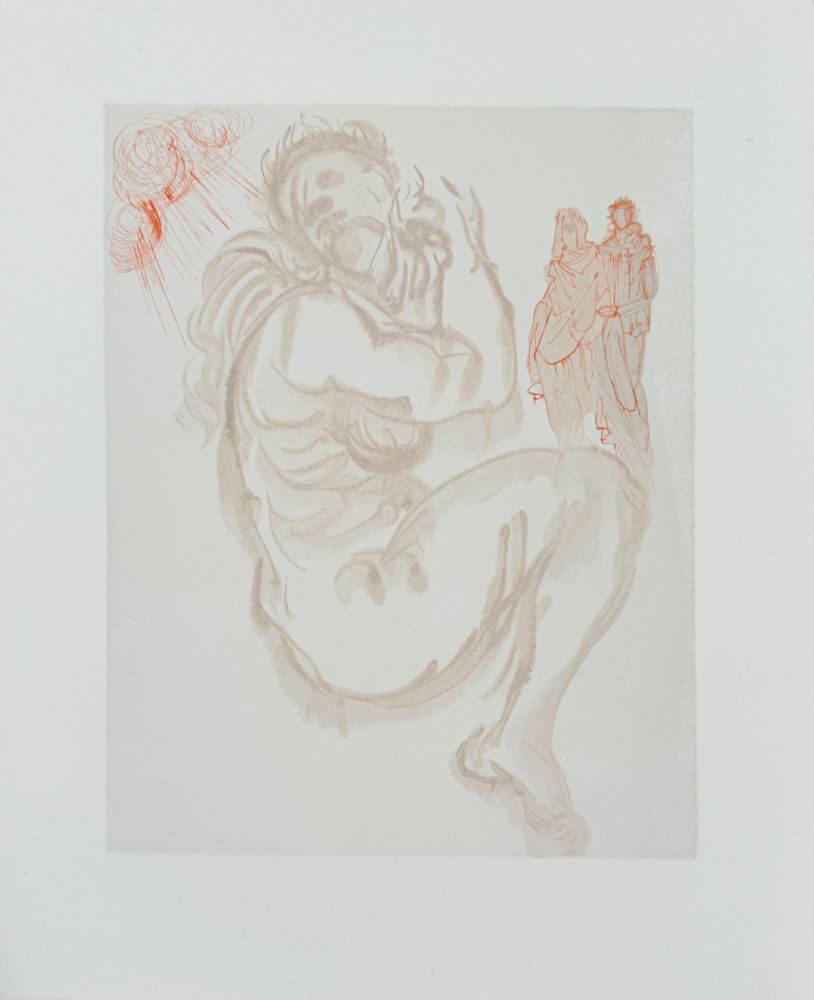 Incisione Su Legno Dali - The Purgatory, Canto 19 - Dante's Dream