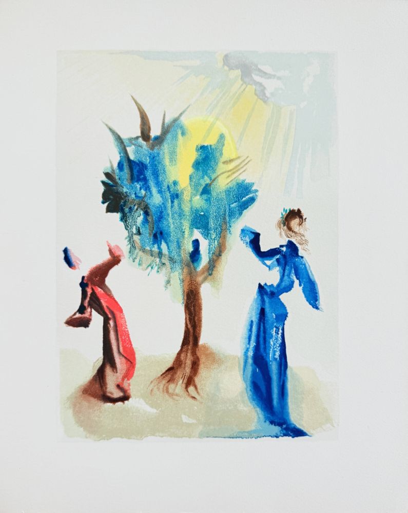 Incisione Su Legno Dali - The Purgatory, Canto 24 - The Tree of Penitence
