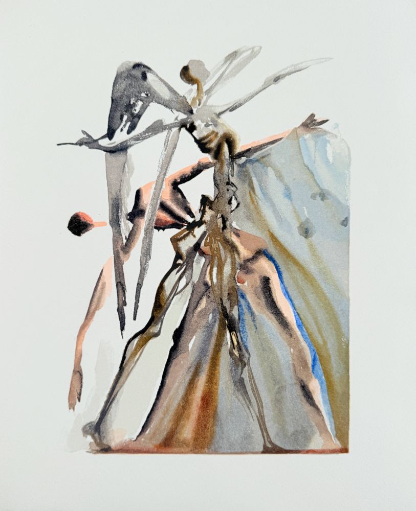Incisione Su Legno Dali - The Purgatory, Canto 4 - The Negligent Ones