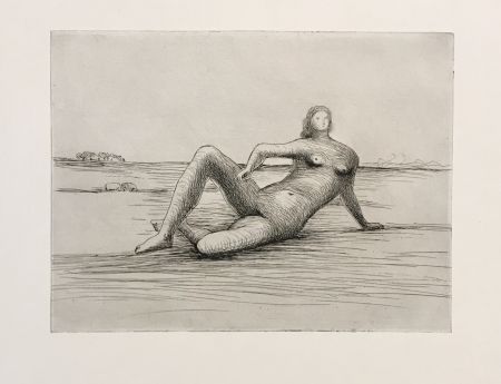 Incisione Moore - The Reclining Figure (Plate 4)