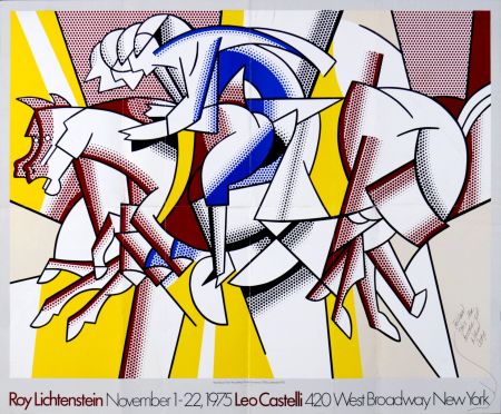Litografia Lichtenstein - The Red Horseman, 1975 - Rare!