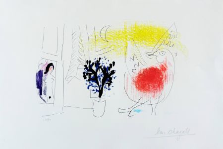 Litografia Chagall - The Red Rooster
