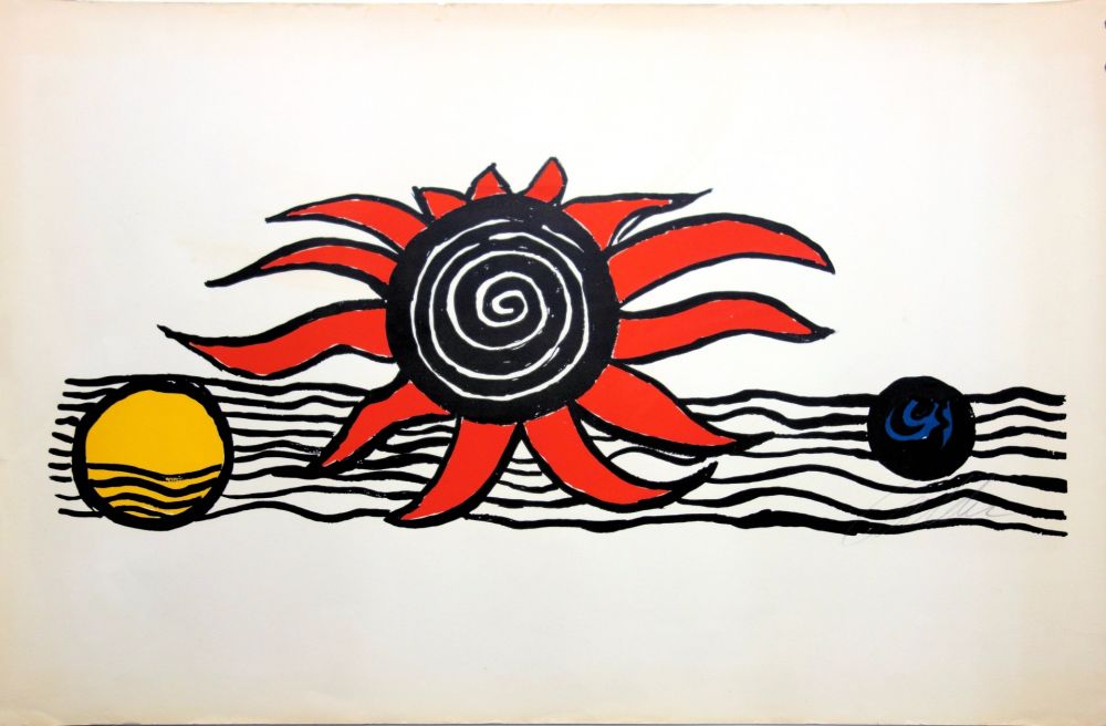 Litografia Calder - The red sun