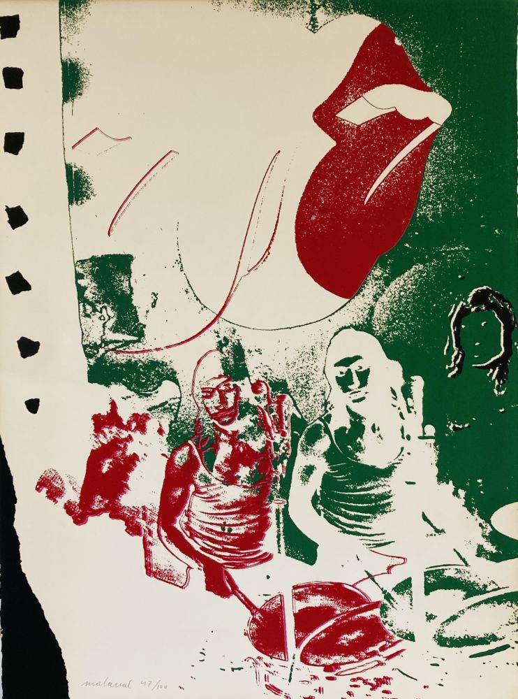 Serigrafia Malaval - The Rolling Stones, 1974.