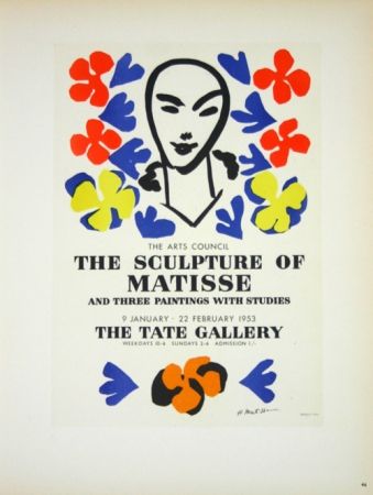 Litografia Matisse - The Sculpture of Matisse  Tate Galerie 1953