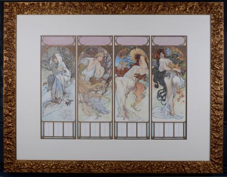 Litografia Mucha - The Seasons (one sheet), 1897