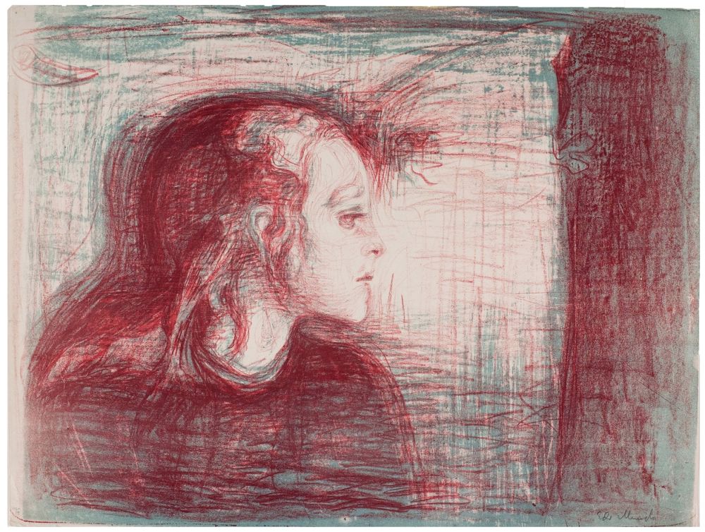 Litografia Munch - The sick child (Second Version)