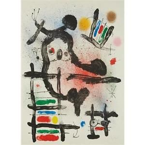 Litografia Miró - The Slingshot Bird