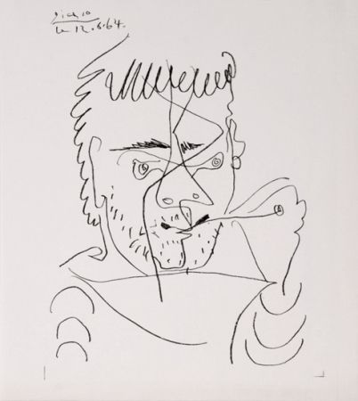 Litografia Picasso - The Smoker, Daniel Henri Kahnweiler