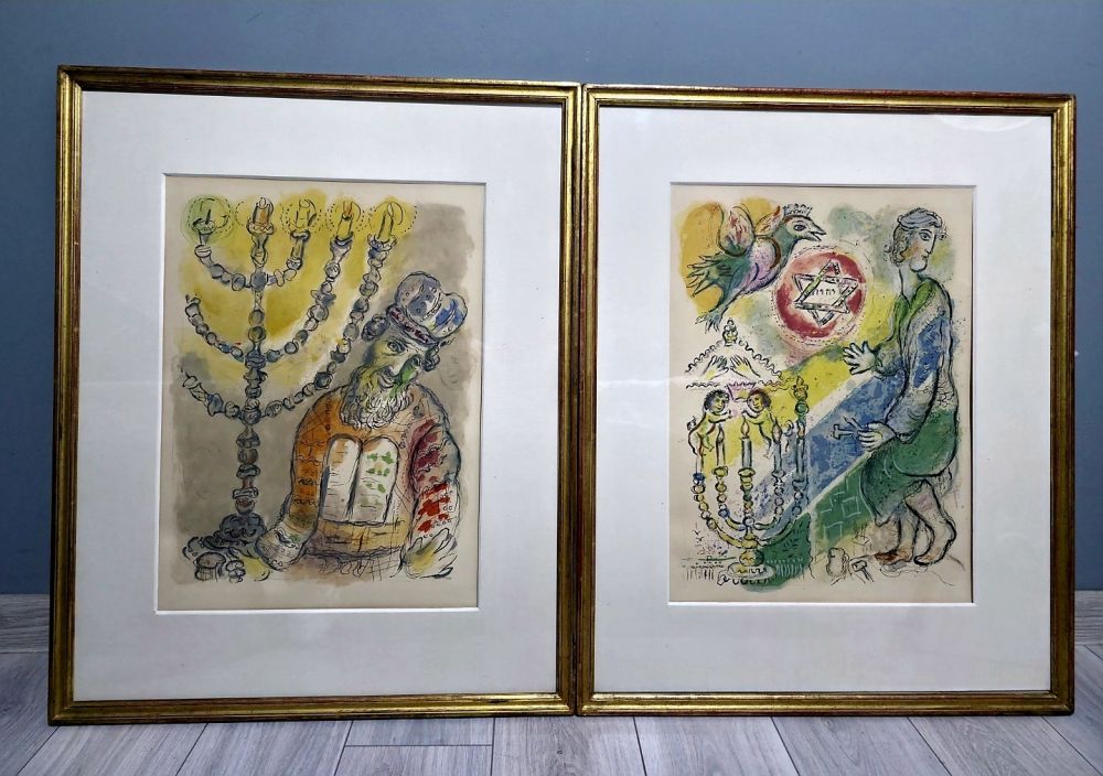 Litografia Chagall - The Story of Exodus- 2 Plates 