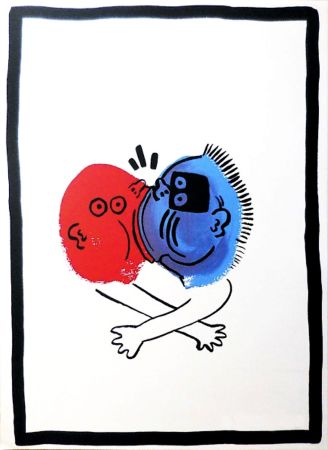 Serigrafia Haring - The Story of Red and Blue XIX