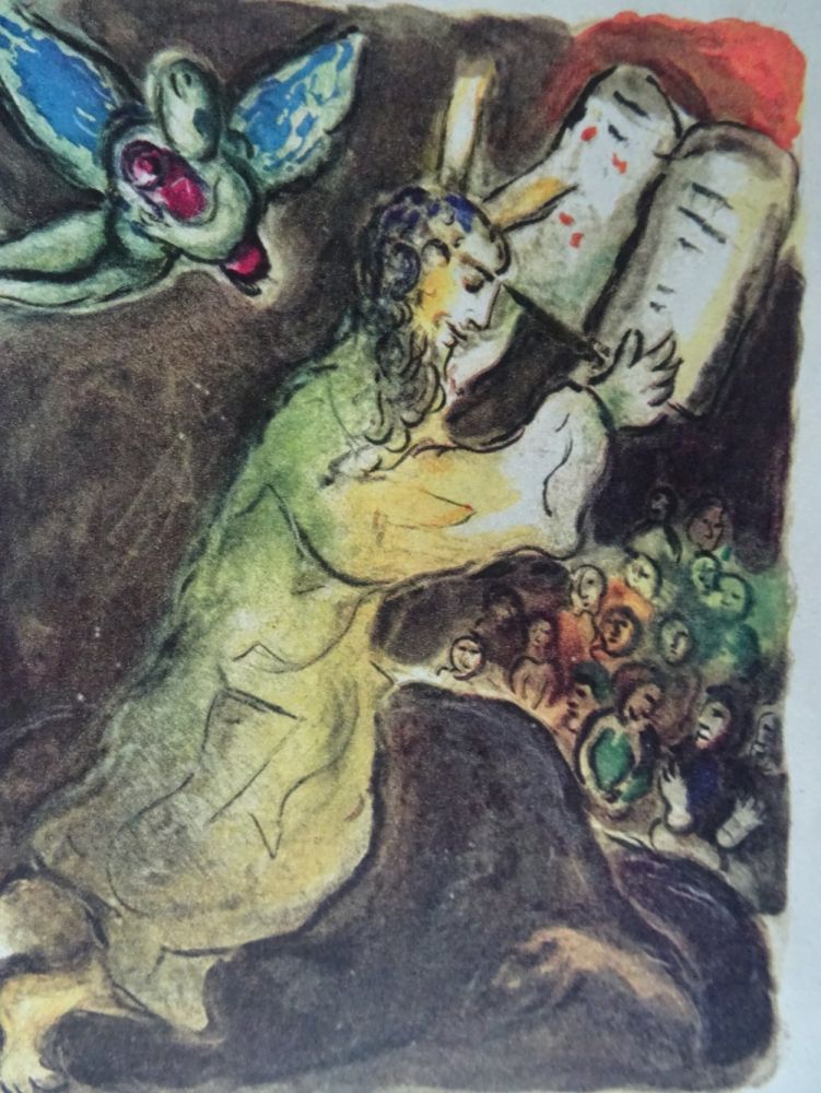 Litografia Chagall - The Story of the Exodus, plate number 20:Voici les Paroles du Seigneur..