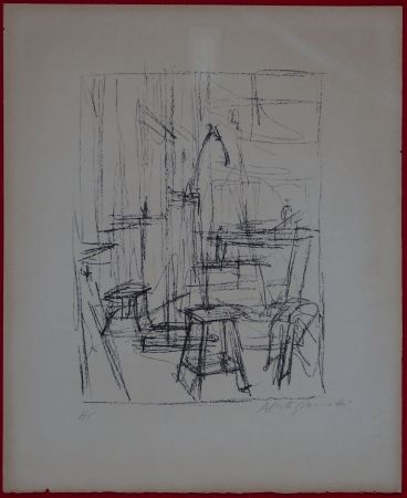 Litografia Giacometti - The Studio with Head of Horse (II)