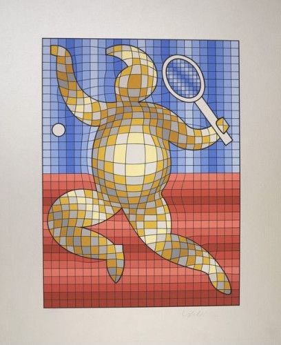 Multiplo Vasarely - The Tennis Player