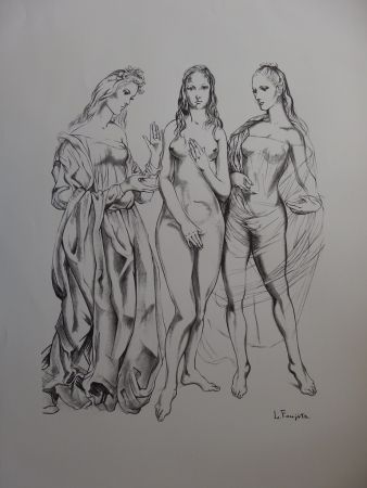Litografia Foujita - The Three Graces
