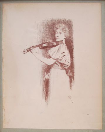 Litografia Khnopff - The Violinist