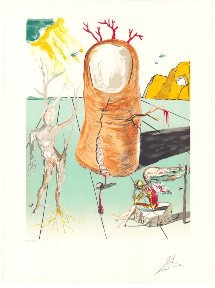 Litografia Dali - The vision of the Angel of Cap d'Creus