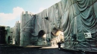 Multiplo Christo - The Wall-Wrapped Roman Wall, Rome, 1974