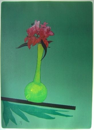 Litografia Wunderlich - The yellow vase