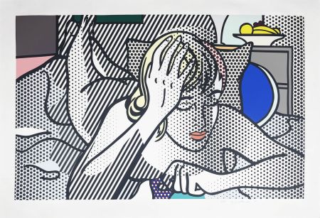 Serigrafia Lichtenstein - Thinking Nude