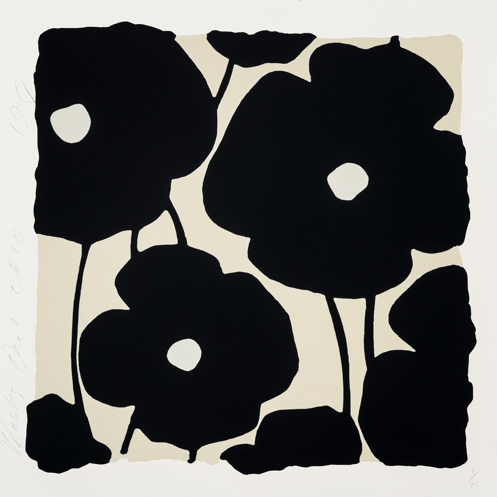 Serigrafia Sultan - Three Poppies (Black)