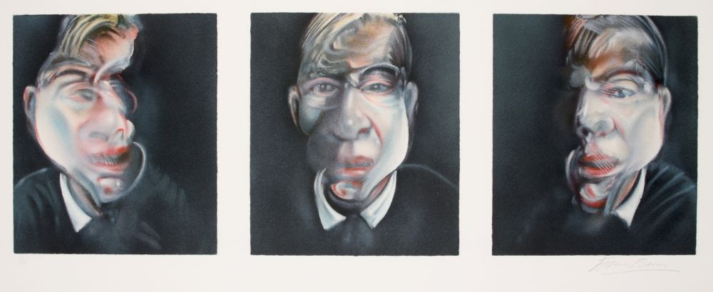 Litografia Bacon - Three studies for a Self-portrait, 1981