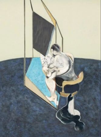 Litografia Bacon - Three Studies of Male Back (One Work - Central panel of the triptych)