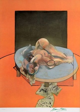 Litografia Bacon - Three studies of the human body 1977-1980 (centre panel)