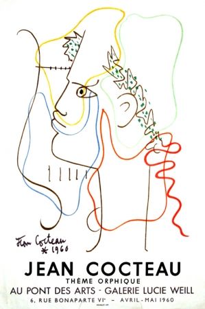 Litografia Cocteau - Thême Orphique Galerie Lucie Weill
