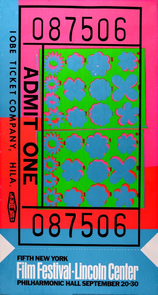 Serigrafia Warhol - Ticket for Lincoln Center, 1967